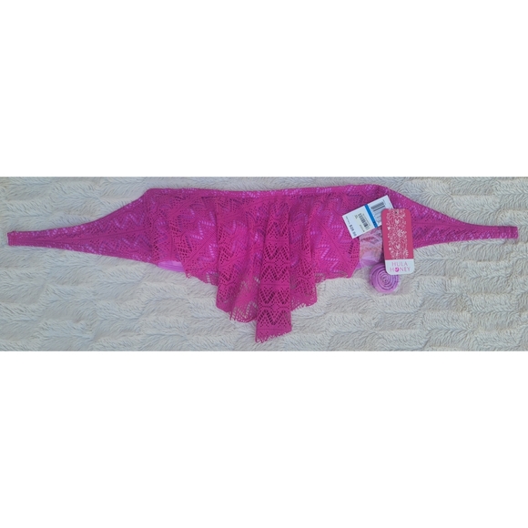 NEW Hula Honey Crochet Flounce Bandeau Bikini Top - Picture 11 of 16